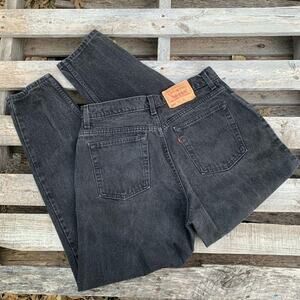 VTG 90s Levi’s 551 LADIES high waist relaxed fit jeans black 16 LONG